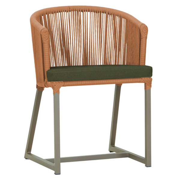 Cadeira De Jantar Área Noronha Em Alumínio Com Pintura Fendi