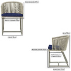 Cadeira De Jantar Área Noronha Em Alumínio Com Pintura Fendi