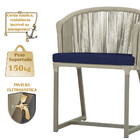 Cadeira De Jantar Área Noronha Em Alumínio Com Pintura Fendi