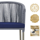 Cadeira De Jantar Área Noronha Em Alumínio Com Pintura Fendi