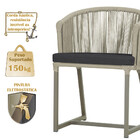 Cadeira De Jantar Área Noronha Em Alumínio Com Pintura Fendi