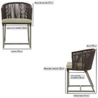 Cadeira De Jantar Área Noronha Em Alumínio Com Pintura Fendi