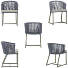 Cadeira De Jantar Área Noronha Em Alumínio Com Pintura Fendi