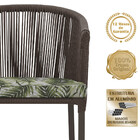 Cadeira De Jantar Área Noronha Em Alumínio Com Pintura Marrom