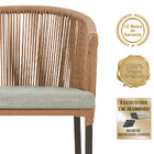 Cadeira De Jantar Área Noronha Em Alumínio Com Pintura Marrom