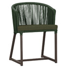 Cadeira De Jantar Área Noronha Em Alumínio Com Pintura Marrom