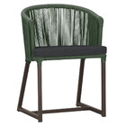 Cadeira De Jantar Área Noronha Em Alumínio Com Pintura Marrom