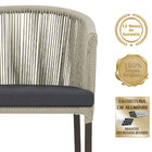 Cadeira De Jantar Área Noronha Em Alumínio Com Pintura Marrom