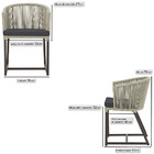 Cadeira De Jantar Área Noronha Em Alumínio Com Pintura Marrom