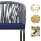 Cadeira De Jantar Área Noronha Em Alumínio Com Pintura Marrom