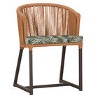 Cadeira De Jantar Área Noronha Em Alumínio Com Pintura Marrom