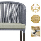 Cadeira De Jantar Área Noronha Em Alumínio Com Pintura Marrom