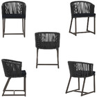 Cadeira De Jantar Área Noronha Em Alumínio Com Pintura Marrom