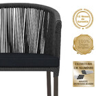 Cadeira De Jantar Área Noronha Em Alumínio Com Pintura Marrom