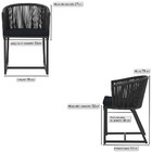 Cadeira De Jantar Área Noronha Em Alumínio Com Pintura Preta