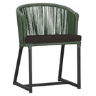 Cadeira De Jantar Área Noronha Em Alumínio Com Pintura Preta