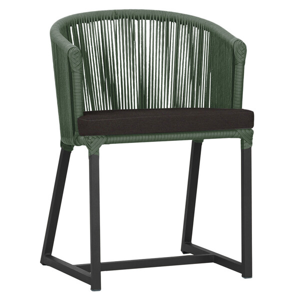 Cadeira De Jantar Área Noronha Em Alumínio Com Pintura Preta