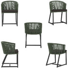 Cadeira De Jantar Área Noronha Em Alumínio Com Pintura Preta