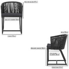 Cadeira De Jantar Área Noronha Em Alumínio Com Pintura Preta