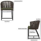 Cadeira De Jantar Área Noronha Em Alumínio Com Pintura Preta