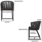 Cadeira De Jantar Área Noronha Em Alumínio Com Pintura Preta