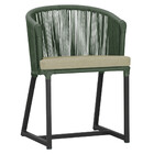 Cadeira De Jantar Área Noronha Em Alumínio Com Pintura Preta