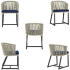 Cadeira De Jantar Área Noronha Em Alumínio Com Pintura Preta