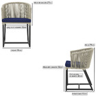 Cadeira De Jantar Área Noronha Em Alumínio Com Pintura Preta