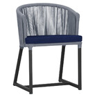 Cadeira De Jantar Área Noronha Em Alumínio Com Pintura Preta