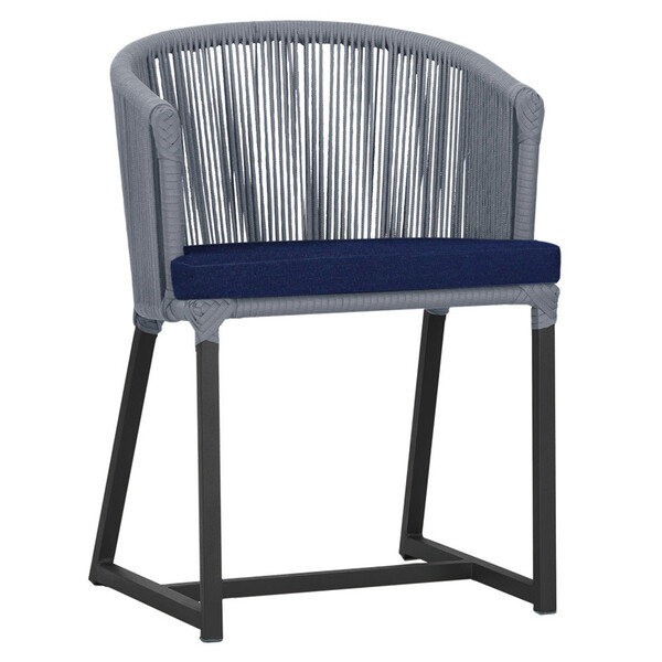 Cadeira De Jantar Área Noronha Em Alumínio Com Pintura Preta