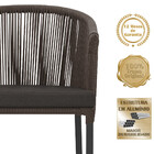 Cadeira De Jantar Área Noronha Em Alumínio Com Pintura Preta