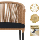 Cadeira De Jantar Área Noronha Em Alumínio Com Pintura Preta