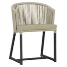 Cadeira De Jantar Área Noronha Em Alumínio Com Pintura Preta