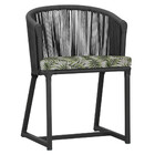 Cadeira De Jantar Área Noronha Em Alumínio Com Pintura Preta