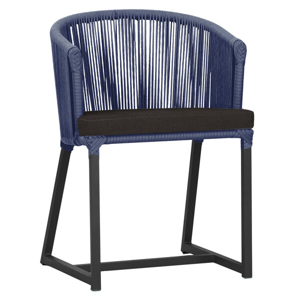 Cadeira De Jantar Área Noronha Em Alumínio Com Pintura Preta