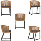 Cadeira De Jantar Área Noronha Em Alumínio Com Pintura Preta