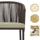 Cadeira De Jantar Área Noronha Em Alumínio Com Pintura Preta