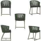 Cadeira De Jantar Área Noronha Em Alumínio Com Pintura Preta