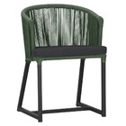 Cadeira De Jantar Área Noronha Em Alumínio Com Pintura Preta