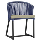 Cadeira De Jantar Área Noronha Em Alumínio Com Pintura Preta