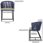 Cadeira De Jantar Área Noronha Em Alumínio Com Pintura Preta