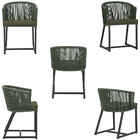 Cadeira De Jantar Área Noronha Em Alumínio Com Pintura Preta