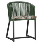 Cadeira De Jantar Área Noronha Em Alumínio Com Pintura Preta