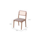 Cadeira De Jantar Ária - Amêndoa E Tecido Areia - Meu Móvel D