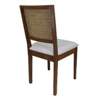 Cadeira De Jantar Atenas Com Telinha Verniz Imbuia E Linho Be