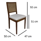 Cadeira De Jantar Atenas Com Telinha Verniz Imbuia E Linho Be