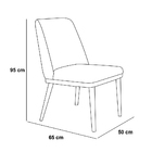 Cadeira De Jantar Bahia Suede Pés Chanfrado Tabaco C05 - D'ro