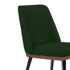 Cadeira De Jantar Bahia Suede Verde Pés Chanfrado Tabaco C05