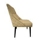 Cadeira De Jantar Bela Capitone Suede Bege Rosado