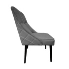 Cadeira De Jantar Bela Capitone Suede Cinza